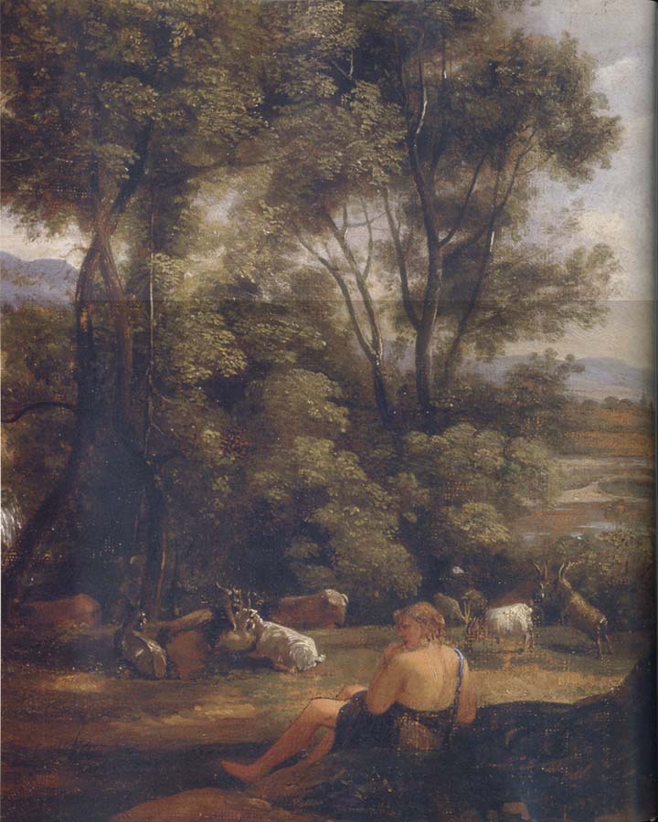 Landscape with goatherd and goats